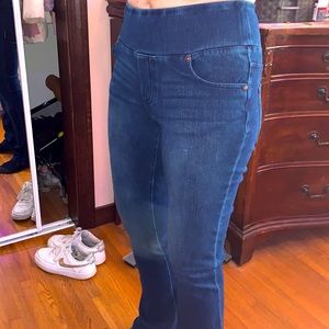 DG2 High Waisted Flare Bottom Skinny Jeans.